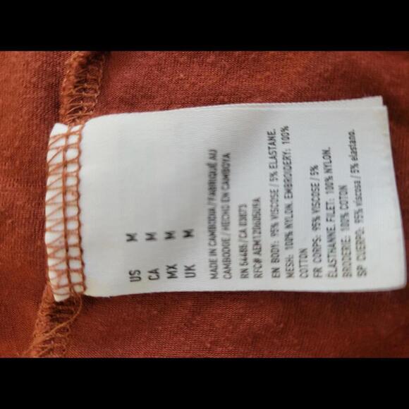 American Eagle Outfitters medium brown soft & sexy peplum top - Picture 4 of 5